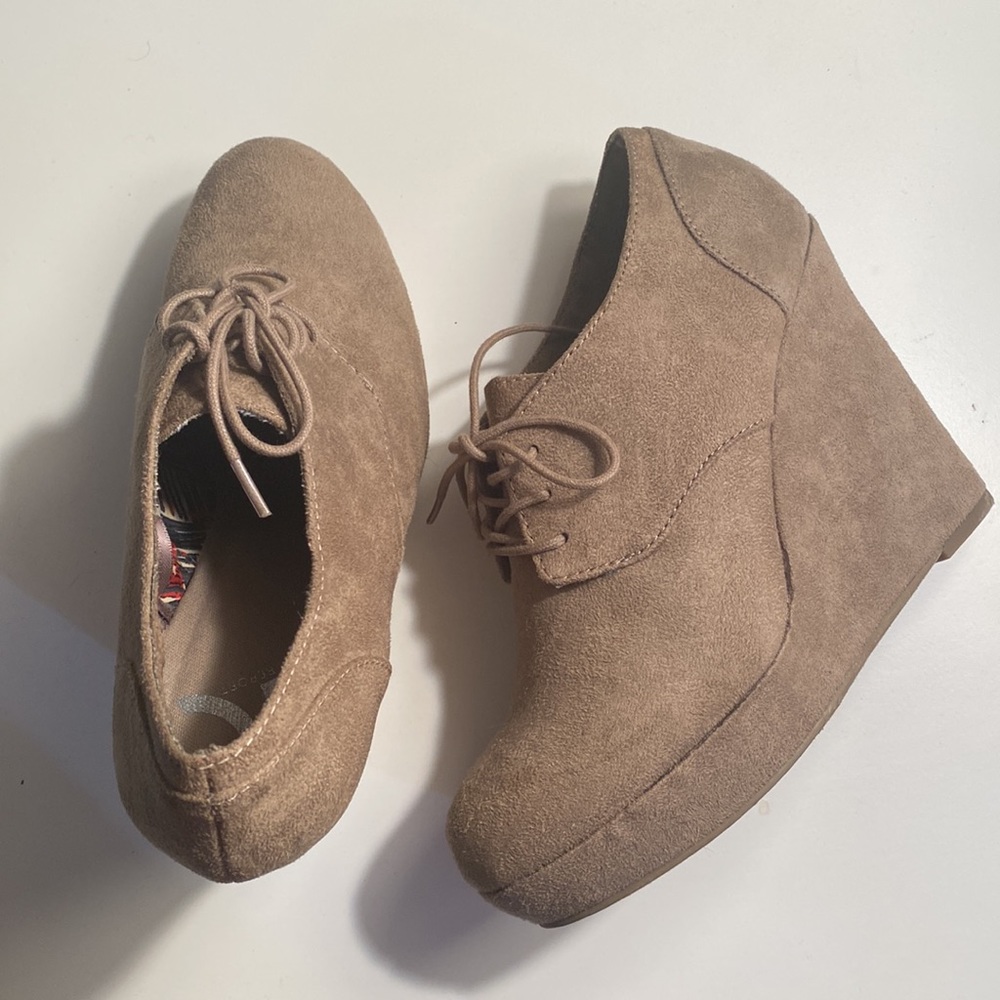 Suede Wedge Booties - Picture 7 of 7